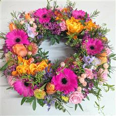 Florist Choice Bright Funeral Wreath